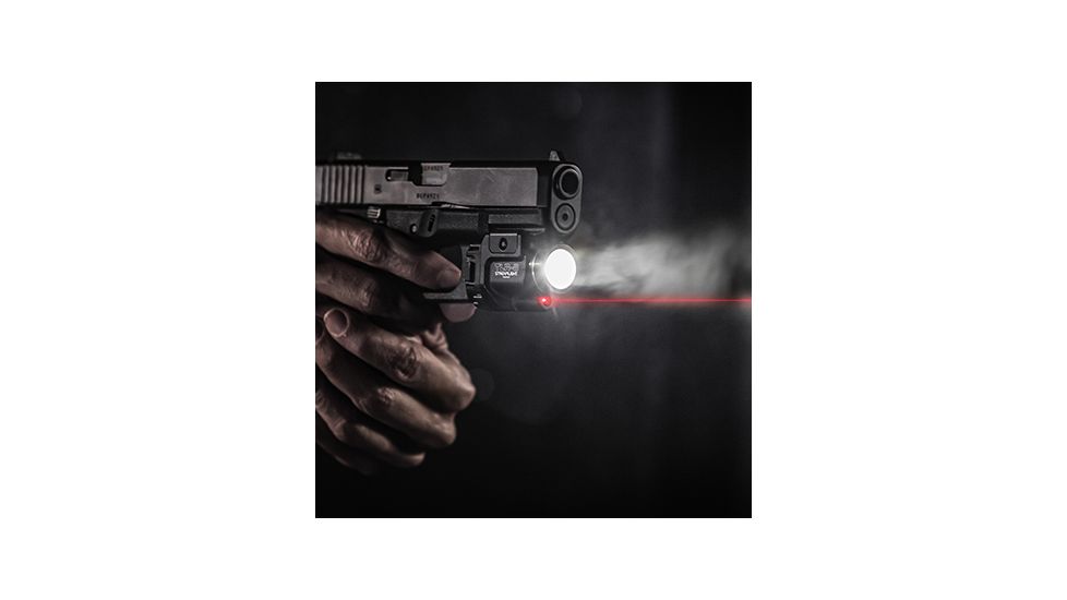 Streamlight TLR-8 Tactical Weapon Light w/Laser Sight, Rail Mounted, 500 Lumen LED, 640-660nm Red Laser, 1 x CR123A Battery, Black, 69410