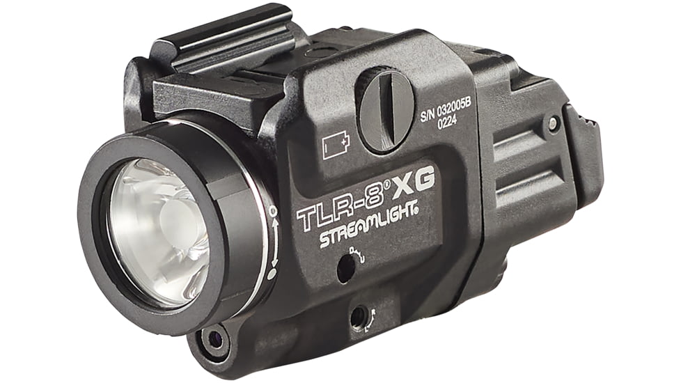 Streamlight TLR-8A A Weapon Light and Laser, Both High and Low Switch Mounted on TLR-8A, CR123A, Green Beam, 500 Lumens, Black, 69434