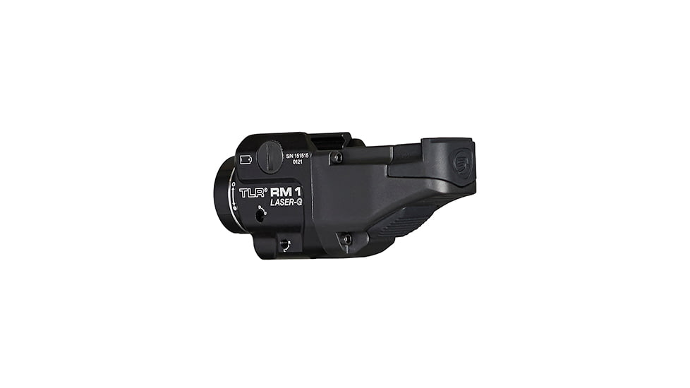 Streamlight TLR RM 1 Compact Rail Mounted LED Tactical Weapon Light w/Green Laser, CR123A, White, 500 Lumens, Black, 69444