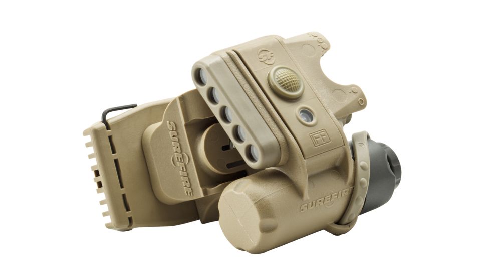 SureFire HL1-D Military Helmet Mount Light, Tan, Yellow-Green/IR/Blinking IR LEDs, HL1-D-TN
