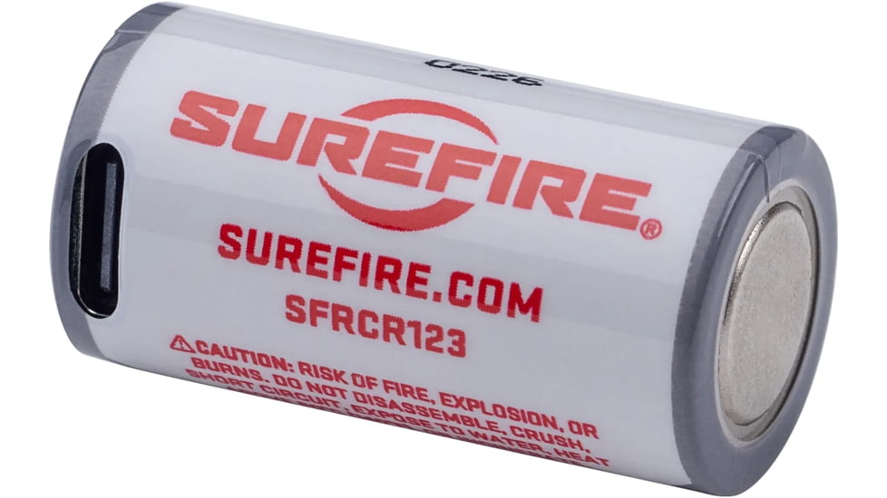 SureFire Lithium-Ion Rechargeable Battery 123A, White, 3.6V, SFRCR123