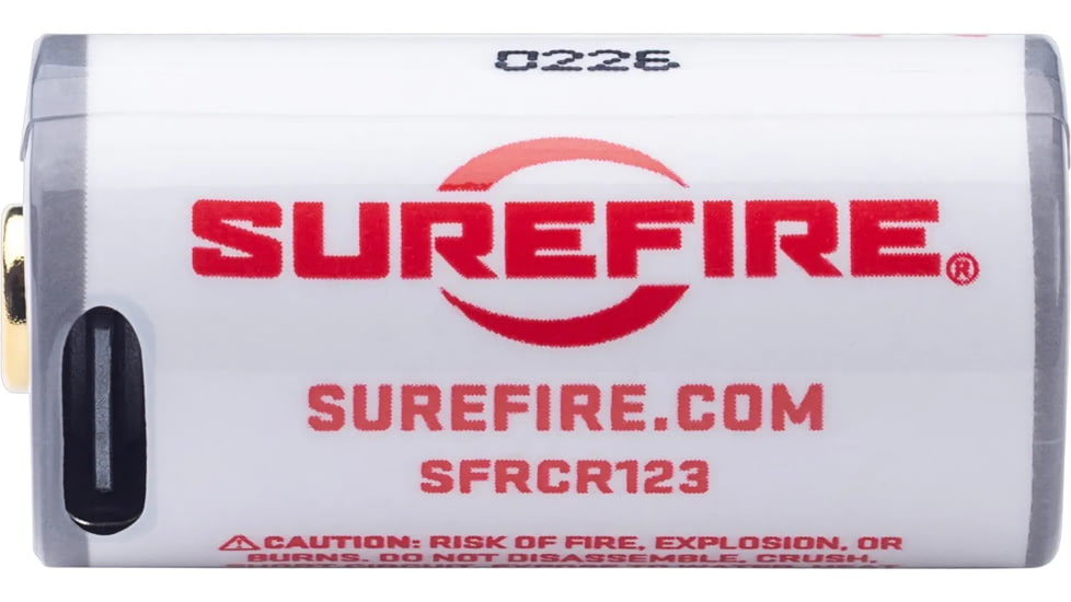 SureFire Lithium-Ion Rechargeable Battery 123A, White, 3.6V, SFRCR123