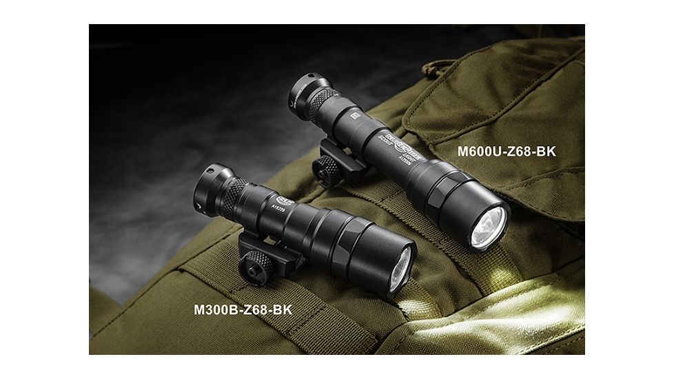 SureFire M300 Mini Scout Light LED WeaponLight,Tailcap Switch Only,200 Lumens M300B-Z68-BK