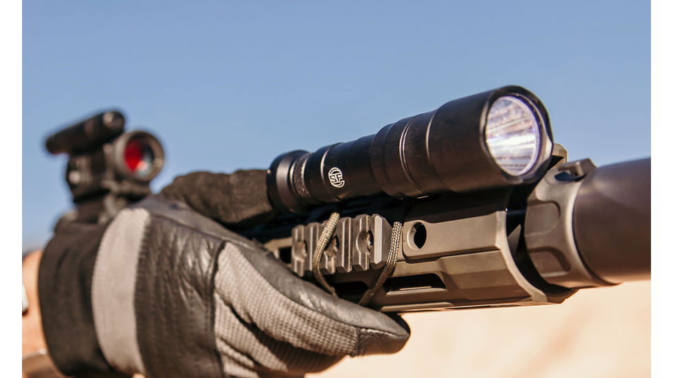 SureFire M340DFT-PRO Turbo Series 18350/123A High Candela 3-Volt Dual Fuel Scout Pro LED Weapon Light, 123A, 550 Lumens, Black, M340DFT-BK-PRO