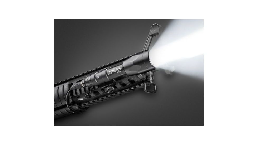 SureFire M600P Fury Scout Light Rail-Mountable White LED WeaponLight,600 Lumens,Black M600P-A-BK