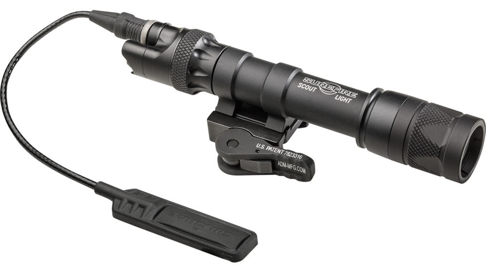 SureFire M622V Scout LED Weapon Light, 123A, White, 350 Lumens, Black, M622V-BK