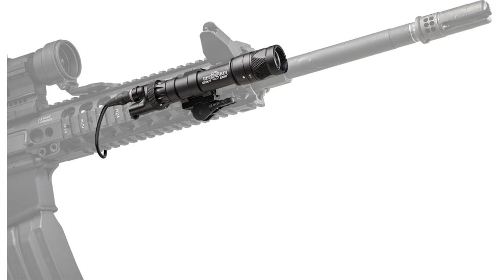 SureFire M622V Scout LED Weapon Light, 123A, White, 350 Lumens, Black, M622V-BK