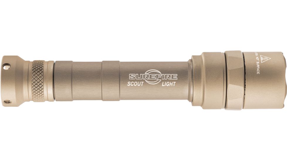 SureFire M640DF Scout Light Pro Dual Fuel LED Weapon Light, 18650 Rechargeable Lithium CR123A, White, 1200-1500 Lumens, Tan, M640DF-TN-PRO