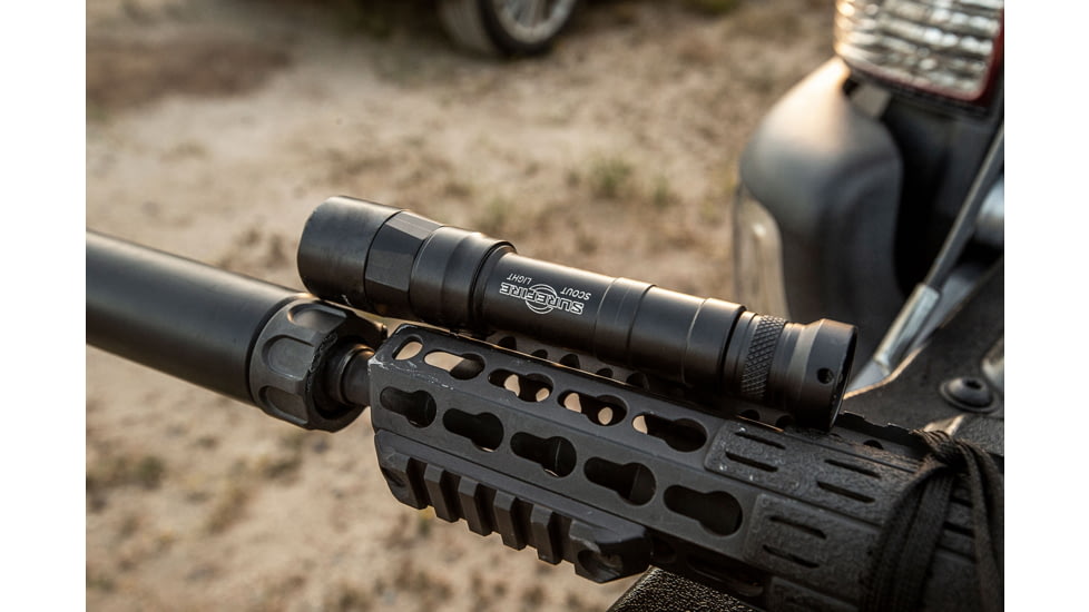 SureFire M640DFT-PRO Turbo Series 18350/123A High Candela 6-Volt Dual Fuel Scout Pro LED Weapon Light, 123A, 550 Lumens, Black, M640DFT-BK-PRO