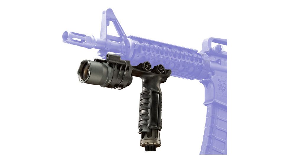 Surefire M910A Vertical Foregrip Weaponlight with Picatinny Rail - shown mounted