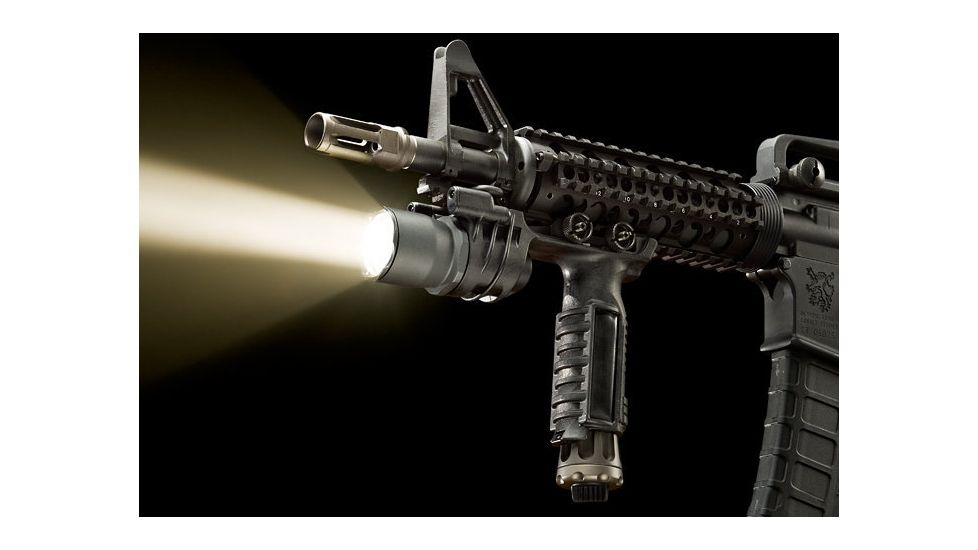 Surefire M910A Vertical Foregrip Weaponlight with Picatinny Rail - shown mounted