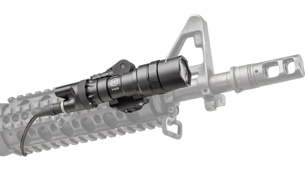 SureFire Scout Light w/Remote Switch, CR123A, ADM Mount, White, 500 Lumens, Black, M322C-BK