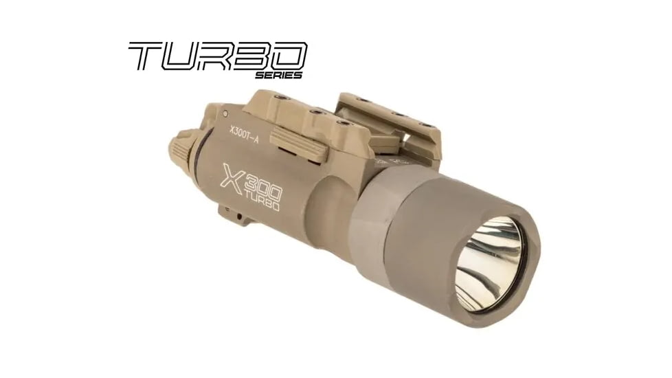 SureFire X300 Turbo Series High-Candela LED Lever-Latch Rail Mount Handgun Weapon Light, Tan, X300T-A-TN