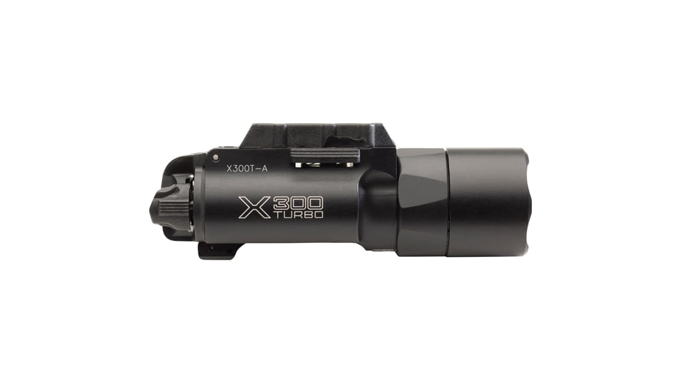 SureFire X300T Turbo Series High-Candela LED Weapon Light, 123A Lithium, White Light, 650 Lumens, Black, X300T-A