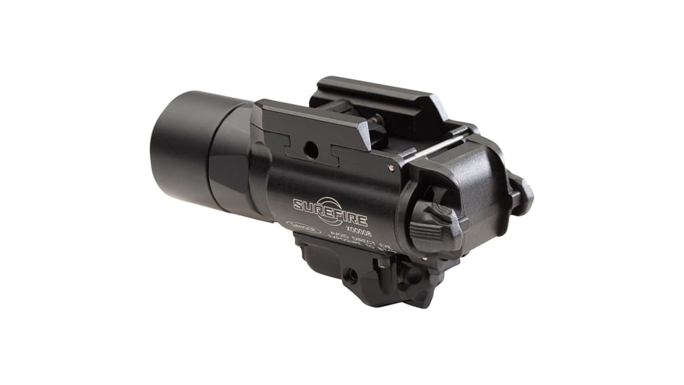 SureFire X400T Turbo Series High-Candela LED Weaponlight, 123A Lithium, Green Laser, 600 Lumens, Black, X400T-A-GN