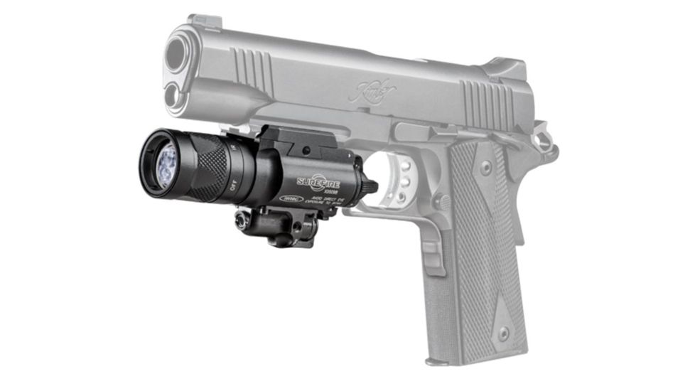 SureFire X400V Irc White-Light/Infrared LED + Infrared Laser WeaponLight, 350 Lumens, Black, X400V-B-IRC