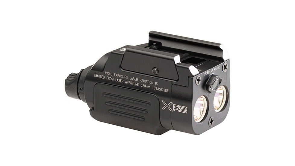 SureFire XR2 Ultra-Compact Rechargeable LED Pistol Light w/ Laser, Rechargeable Lithium Polymer, White Light / Red Laser, 800 Lumens, Black, XR2-A-RD
