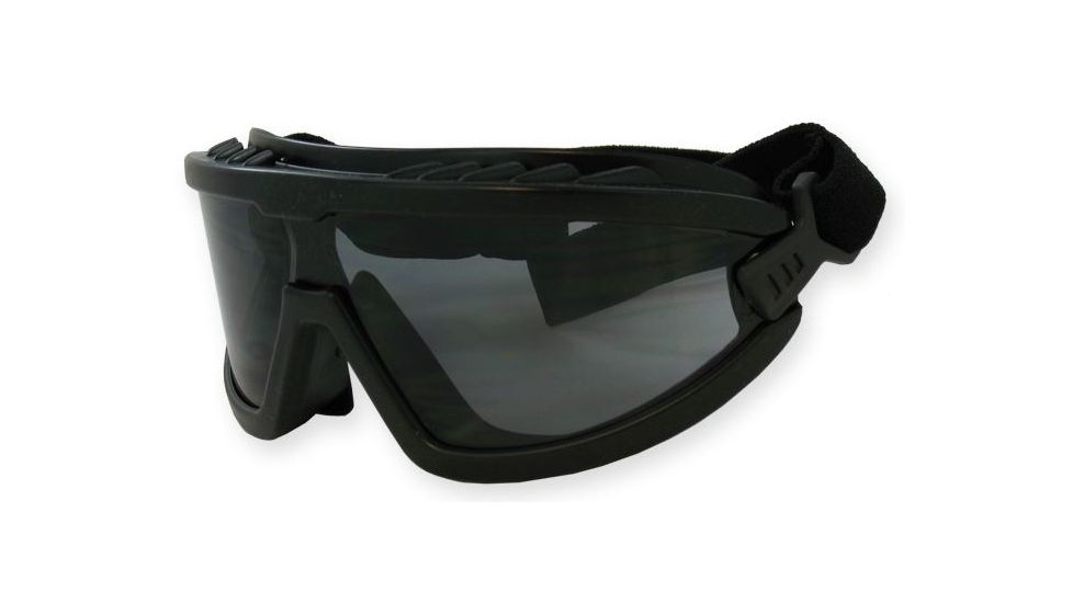 Survival Optics Sunglasses Eyeguards/Wheelz Goggles, Black Frame, Gray Anti-Fog Lens 4783