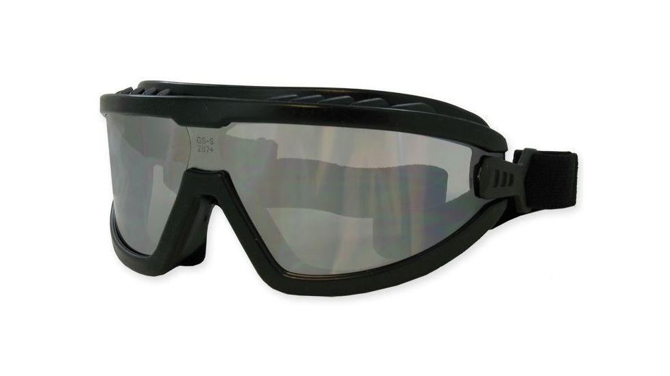 Survival Optics Sunglasses Eyeguards/Wheelz Goggles, Black Frame, Silver Mirror Lens 4784