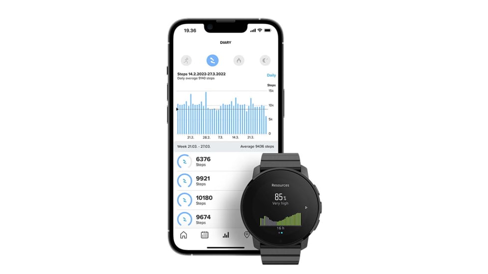 Suunto 10 Peak Watches Full Titanium, Black, One Size, SS050759000