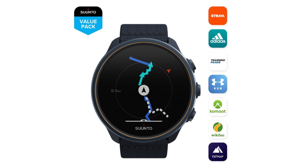 Suunto 9 G1 Baro Watches, Titanium Granit Blue, SS050565000