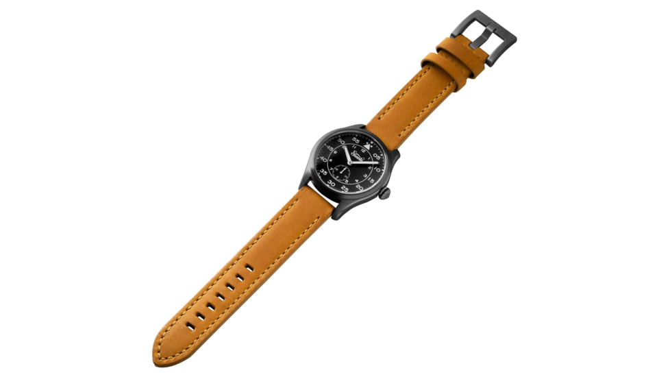 Szanto Heritage Aviator Watches, Black Dial, Tan Strap, Gun Gray, One Size, SZ 2757
