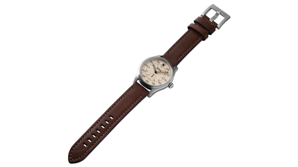 Szanto Heritage Aviator Watches, Ivory Dial, Brown Strap, Steel, One Size, SZ 2752