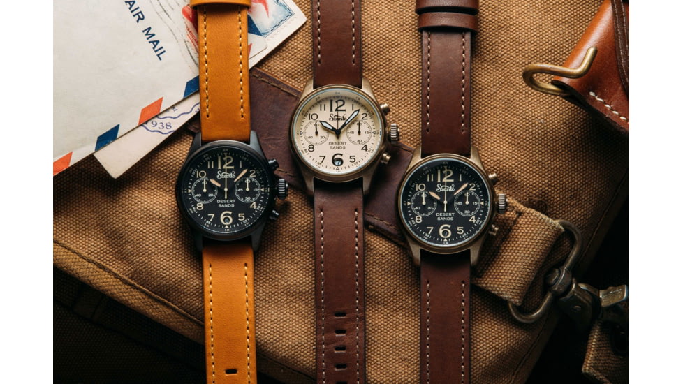 Szanto Pilot Watches, Ivory Dial, Brown Strap, A. Gold, One Size, SZ 4553
