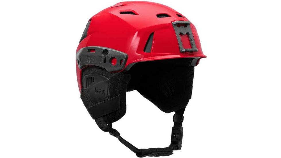 Team Wendy M-216 Backcountry Ski Helmet w/ Princeton Tec Switch Rail Light, Red/Gray, Small/Medium, 83-1RDGY-SR
