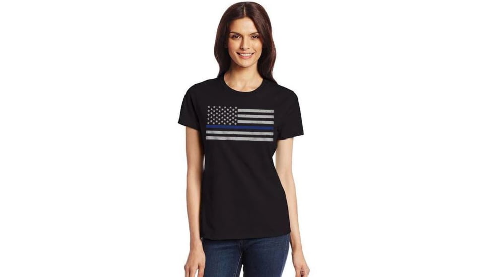 Thin Blue Line Women's Shirt - Classic - WOMEN-CLASSIC-TBL-BIG-LOGO-XXL