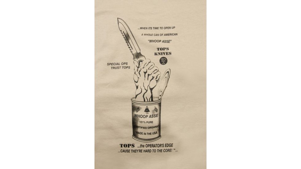 Tops Knives Operator T-Shirt, Tan, Large, TS-OPLG