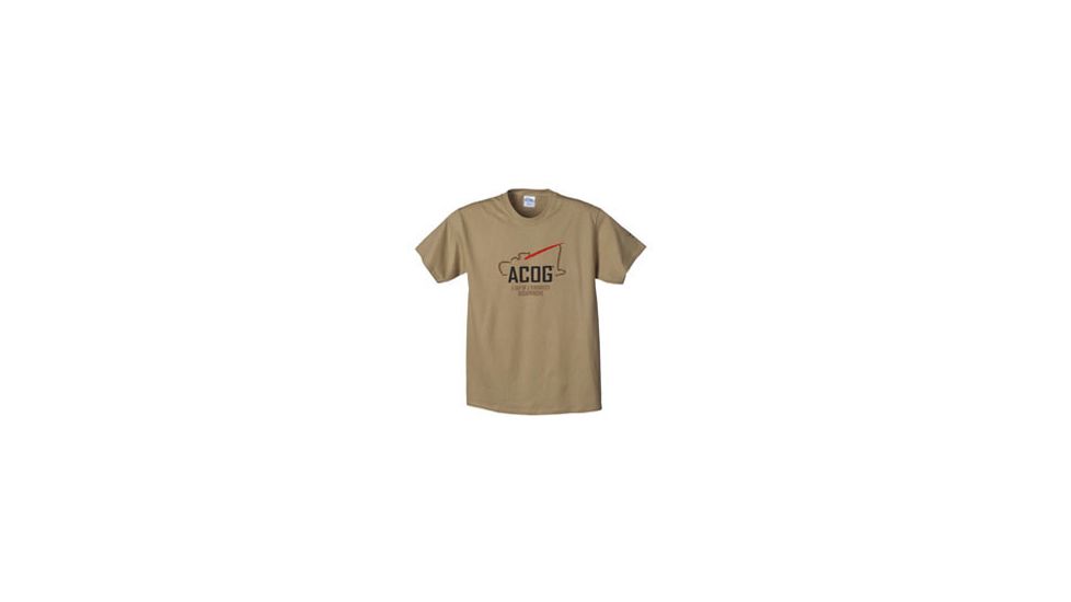 Trijicon Short Sleeve Graphic T-Shirt w/Survey Tagline - Small, Sand AP37S