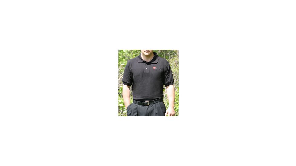 Trijicon Polo Shirt w/2 Color Trijicon Logo - XL, Black AP19XL