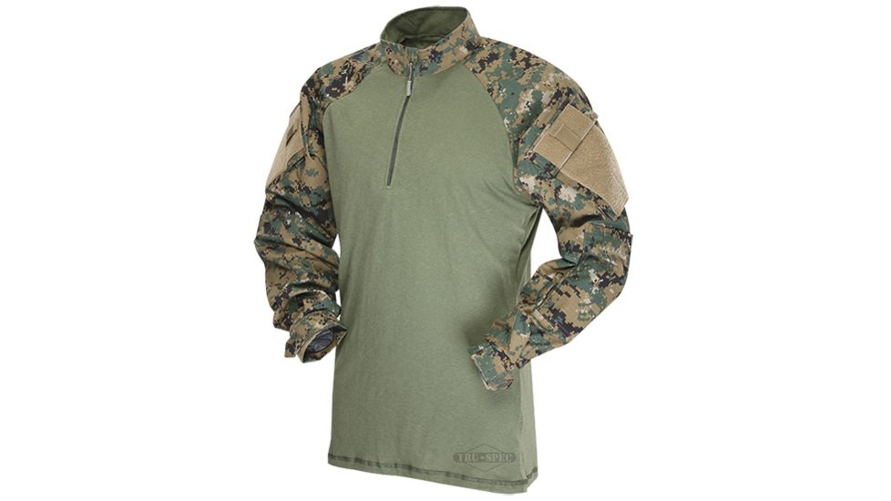 TRU-SPEC 1/4 Zip Tactical Response Shirt - Men's, Extra Small, Regular, Olive Drab/Woodland Digital, 2569002