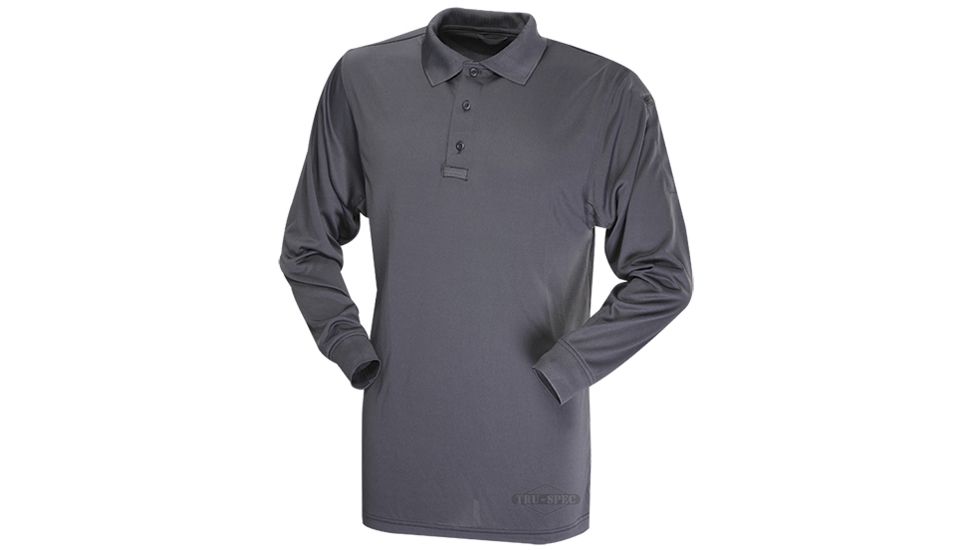 TRU-SPEC 24-7 Series Performance Long Sleeve Polo - Men's, Charcoal, Extra Small, Regular, 4504002