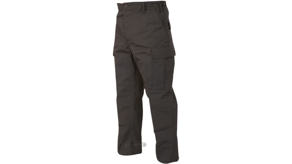 TRU-SPEC BDU 65/36 Poly/Co Rip Pants - Men's, Black, Extra Small, Regular, 1324002