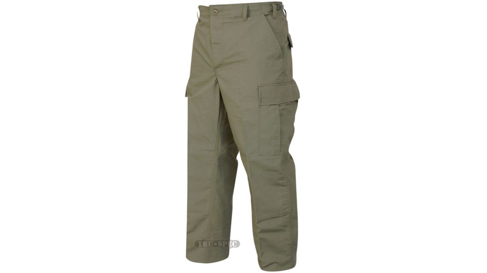 TRU-SPEC BDU 65/36 Poly/Co Rip Pants - Men's, Olive Drab, Extra Small, Regular, 1318002