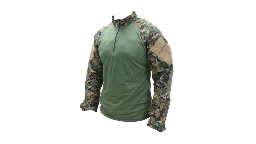 Tru-Spec Combat Tru Xtreme Shirt Woodland Dig. Nyco Rip Stop, 2XLarge, Regular 2586007