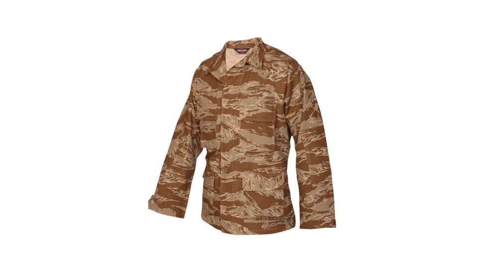 Tru-Spec Original Jacket - Men's D/P Tiger Stripe Rip Stop BDU, Large, Long 1596025