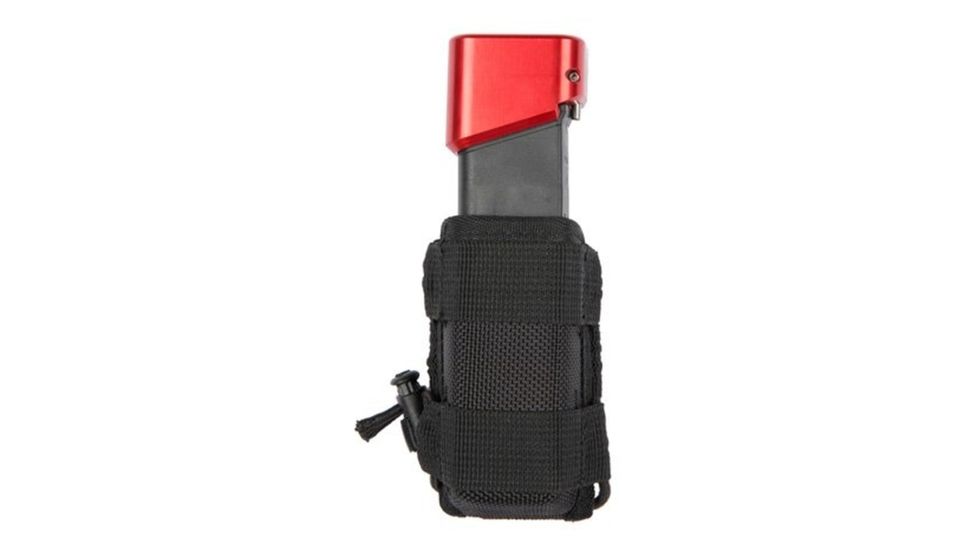TUFF Products Clip On Bungee Pistol Magnet Magazine Pouch with Magnetic Retention, Black 8225-M-BK-12