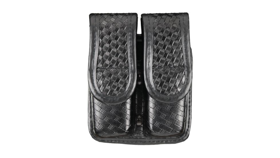 TUFF Products Double Magazine Pouch  Fits Extended Mags Size 2  Black Basketweave, Extended GLOCK Double Stack Magazines 7502-BWH-2E