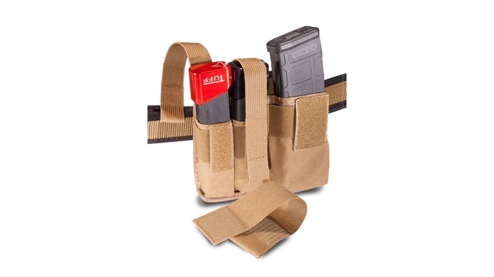 TUFF Products Multi-Gun InLine Mag Pouch -Coyote Brown, Fits 1 Ar15/ 2 Pistol Magazines 7070-CBV-25