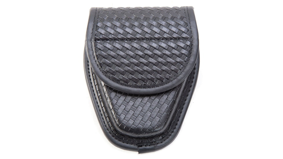 TUFF Products Single Handcuff Case w/ Hidden Snap, Black Basketweave, Smith&amp;Wesson To ASP 7710-BWH-1