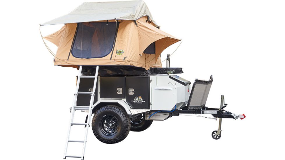 Tuff Stuff Overland Extreme Basecamp Trailer, White/Black, NSN N, TS-TRAILER-BC