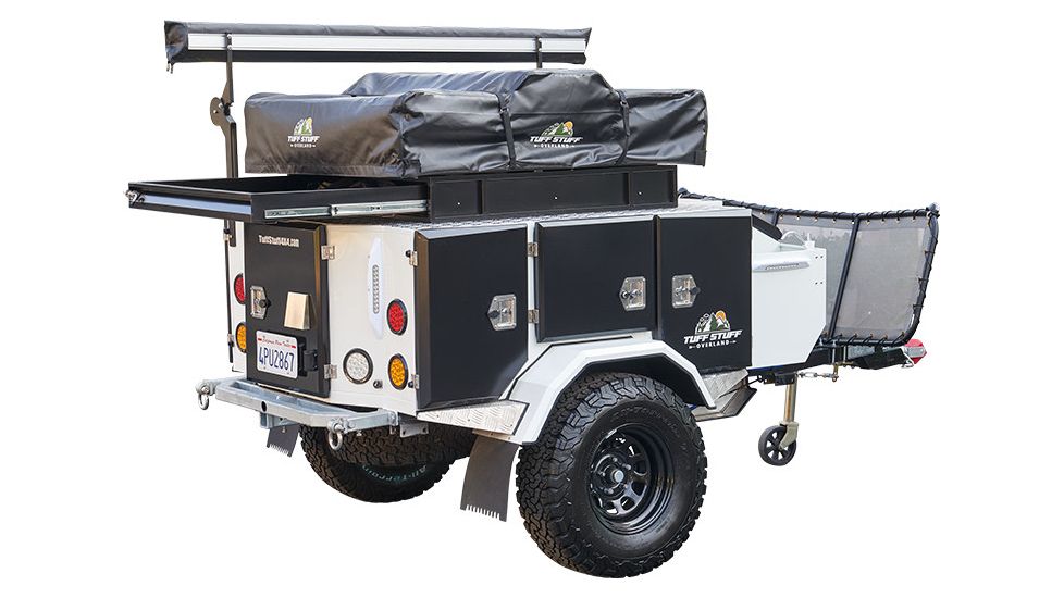 Tuff Stuff Overland Extreme Basecamp Trailer, White/Black, NSN N, TS-TRAILER-BC