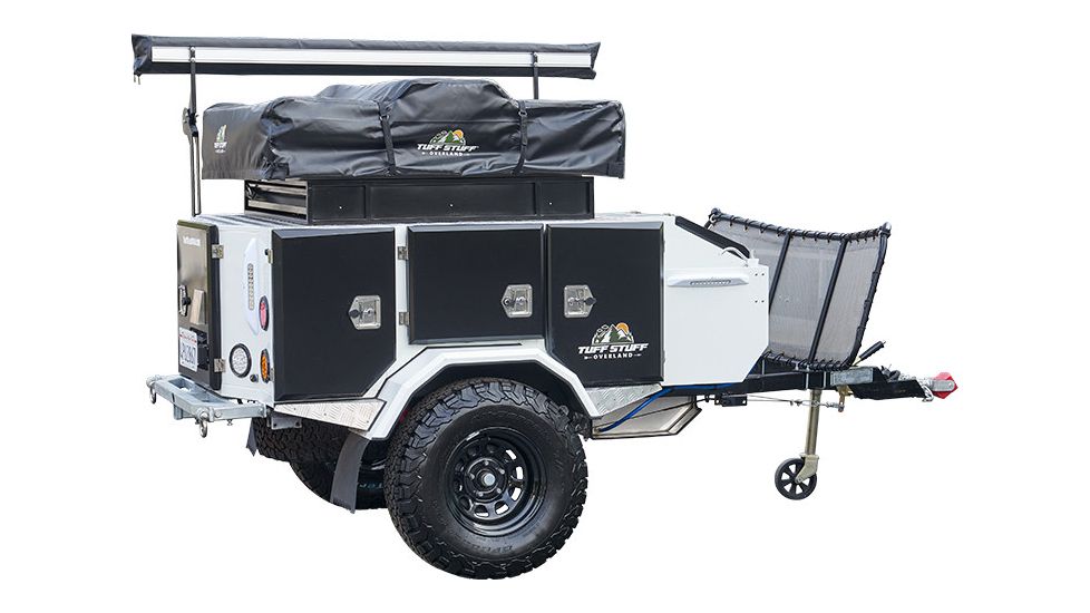 Tuff Stuff Overland Extreme Basecamp Trailer, White/Black, NSN N, TS-TRAILER-BC