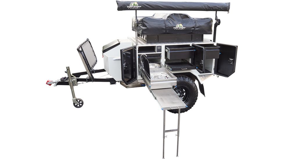 Tuff Stuff Overland Extreme Basecamp Trailer, White/Black, NSN N, TS-TRAILER-BC