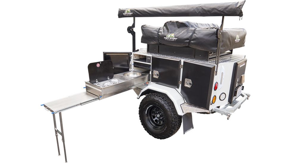 Tuff Stuff Overland Extreme Basecamp Trailer, White/Black, NSN N, TS-TRAILER-BC