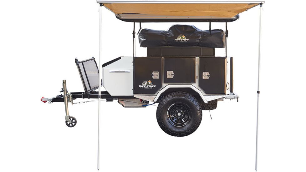 Tuff Stuff Overland Extreme Basecamp Trailer, White/Black, NSN N, TS-TRAILER-BC