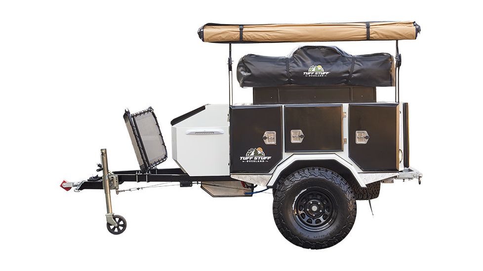 Tuff Stuff Overland Extreme Basecamp Trailer, White/Black, NSN N, TS-TRAILER-BC